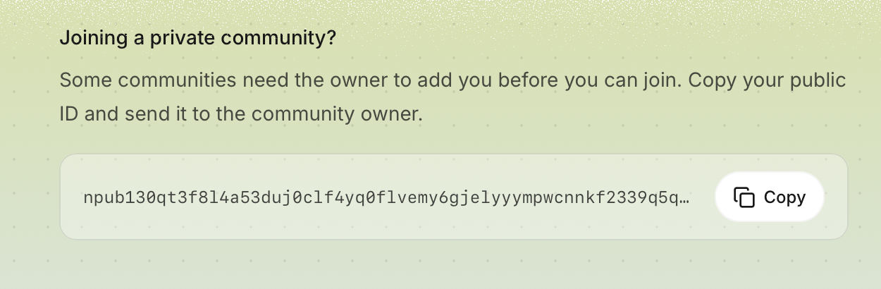 The Copy your public ID button on the Buzz join screen